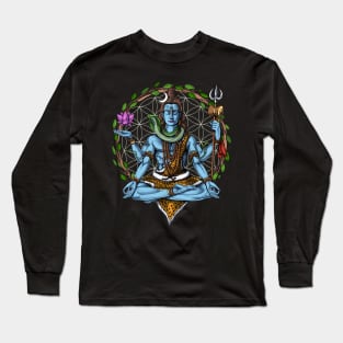 Hindu Shiva Meditation Long Sleeve T-Shirt